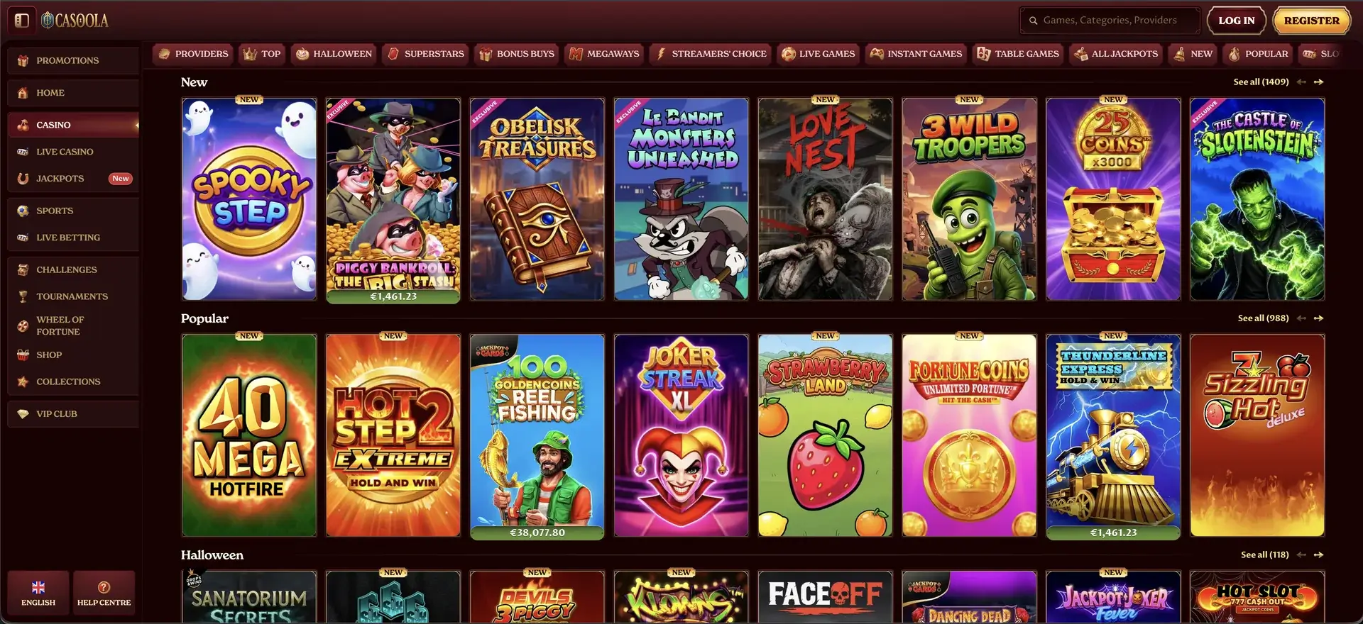 Weitere Spiele bei Casoola Casino